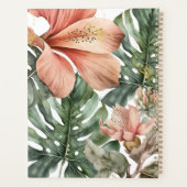 Waterverf Oerwoud Floral Peach Green Gold Splash Planner (Achterkant)