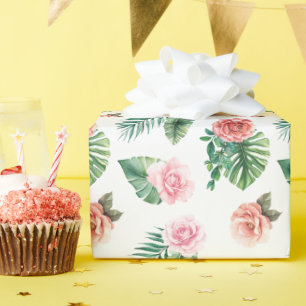 Waterverf Oerwoud Floral Wrapping Paper - Tropisch Cadeaupapier