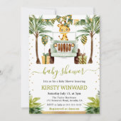 Waterverf Oerwoud Giraffe Baby shower Kaart (Voorkant)