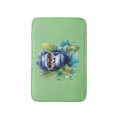 Waterverf Oerwoud Gorilla met zonnebril & bladeren Badmat (Voorkant Verticaal)