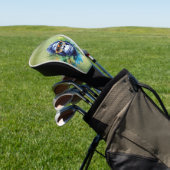 Waterverf Oerwoud Gorilla met zonnebril & bladeren Golfheadcover (Insitu)
