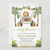 Waterverf Oerwoud Leeuw Baby shower Kaart (Voorkant)