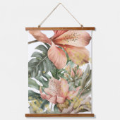 Waterverf Oerwoud Orchid Flowers Hangend Wandkleed (Voorkant)