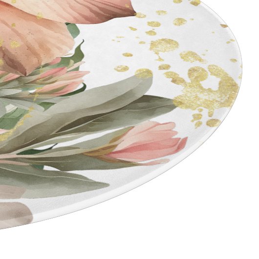 Waterverf Oerwoud Orchid Flowers Snijplank (Hoek)