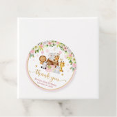 Waterverf Oerwoud Safari Animals Girls Birthday Bedankjes Labels (In situ)