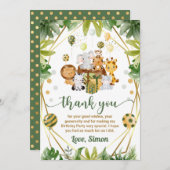 Waterverf Oerwoud Safari Bedankkaart (Voorkant / Achterkant)