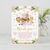 Waterverf Oerwoud Safari Bedankkaart (Staand voorkant)