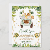 Waterverf Oerwoud Safari Bedankkaart (Voorkant)