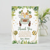 Waterverf Oerwoud Safari Bedankkaart (Staand voorkant)