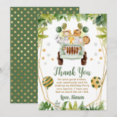 Waterverf Oerwoud Safari Bedankkaart (Voorkant / Achterkant)