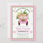 Waterverf Oerwoud Safari Birthday Kaart (Voorkant)