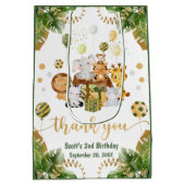 Waterverf Oerwoud Safari Birthday Medium Cadeauzakje (Achterkant)