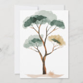 Waterverf Oerwoud Safari Dieren Baby shower Kaart (Achterkant)