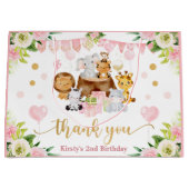 Waterverf Oerwoud Safari Floral Birthday Groot Cadeauzakje (Voorkant)