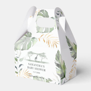 Waterverf Oerwoud Safari Meisje Baby shower Bedankdoosjes