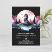 Waterverf Oerwoud Wolf Verjaardag Kaart (Staand voorkant)