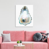 Waterverf Oester Canvas Afdruk (Insitu (Woonkamer))