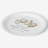 Waterverf oester en parelooster papieren bordje (Gekanteld)