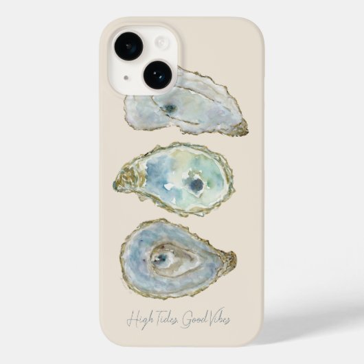 Waterverf oester "High Tides, Good Vibes" Case-Mate iPhone Case (Achterkant)