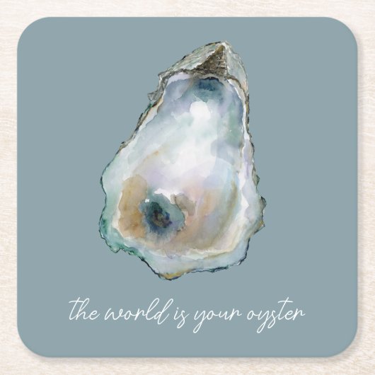 Waterverf Oester Kartonnen Onderzetters (Voorkant)