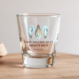 Waterverf Oester Kust Bruidsmeisjes Shot Glas