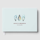 Waterverf Oester Kust Bruiloft Gastenboek (Voorkant)