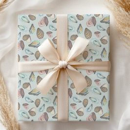 Waterverf Oester Kustzee  Cadeaupapier