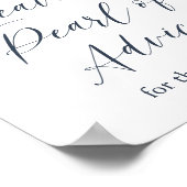 Waterverf Oester "Laat een parel van advies" Teken Poster (Hoek)