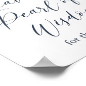 Waterverf Oester "Laat een Parel van Wijsheid" Tek Poster (Hoek)