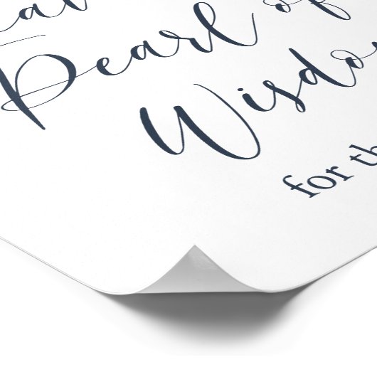 Waterverf Oester "Laat een Parel van Wijsheid" Tek Poster (Hoek)