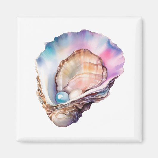 Waterverf Oester Magneet (Voorkant)