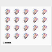 Waterverf Oester Ronde Sticker (Vel)