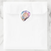 Waterverf Oester Ronde Sticker (Tas)
