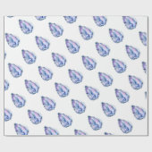 Waterverf oester schelp met peren cadeaupapier (Vlak)