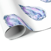 Waterverf oester schelp met peren cadeaupapier (Rol Hoek)