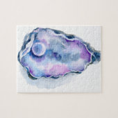 Waterverf oester schelp met peren legpuzzel (Horizontaal)