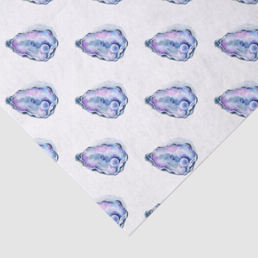 Waterverf oester schelp met peren tissuepapier (Detail)