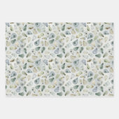 Waterverf oester schelpen cadeauverpakking inpakpapier vel (Voorkant 3)