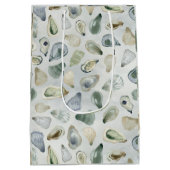 Waterverf oester schelpen cadeauverpakking medium cadeauzakje (Achterkant)