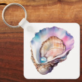 Waterverf Oester Sleutelhanger (Voorkant)