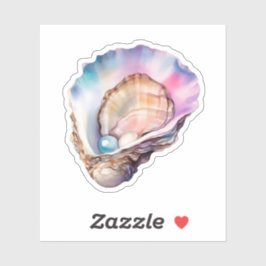 Waterverf Oester Sticker