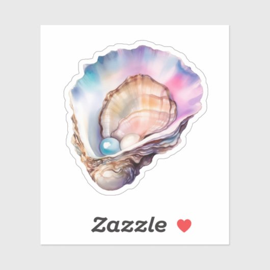 Waterverf Oester Sticker (Vel)