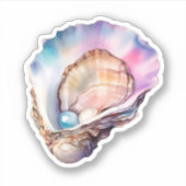 Waterverf Oester Sticker (Voorkant)