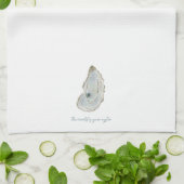 Waterverf Oester  Theedoek (Gevouwen)