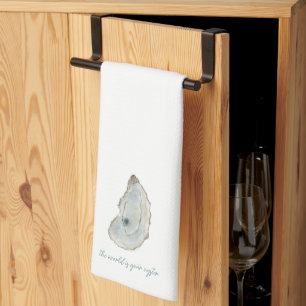 Waterverf Oester Theedoek