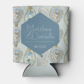 Waterverf oesters bruiloft gunst Drink Hugger Blikjeskoeler (Voorkant)