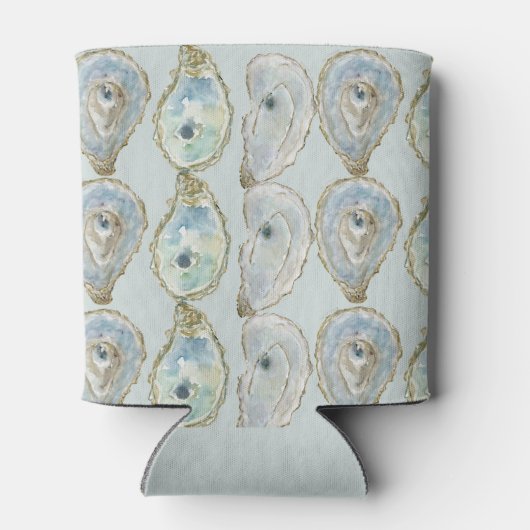 Waterverf oesters bruiloft gunst Drink Hugger Blikjeskoeler (Achterkant)