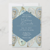 Waterverf oesters bruiloft kaart (Voorkant)