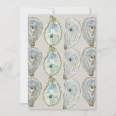 Waterverf Oesters bruiloft - lichtblauw Kaart (Achterkant)