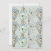 Waterverf Oesters bruiloft - lichtblauw Kaart (Achterkant)